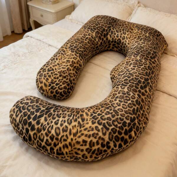 Pregnant Women's Pillow J-Shaped Whole Body Pillow With Velvet Cover, Suitable For Pregnant Women,